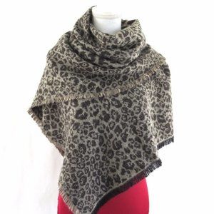 Merona Oversized Scarf Brown Tan Print